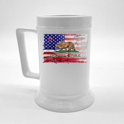 Vintage USA California Republic Flag Beer Stein