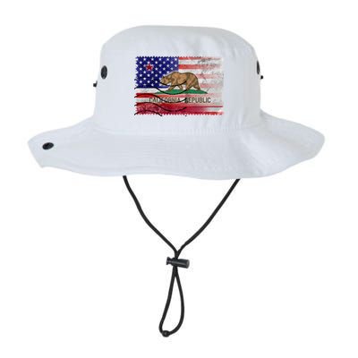 Vintage USA California Republic Flag Legacy Cool Fit Booney Bucket Hat