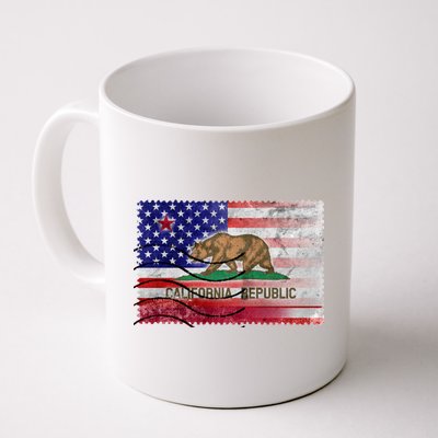 Vintage USA California Republic Flag Coffee Mug