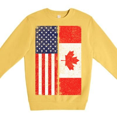 Vintage USA Canadian Flag Premium Crewneck Sweatshirt