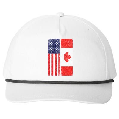 Vintage USA Canadian Flag Snapback Five-Panel Rope Hat