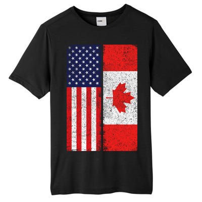 Vintage USA Canadian Flag Tall Fusion ChromaSoft Performance T-Shirt