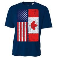 Vintage USA Canadian Flag Cooling Performance Crew T-Shirt