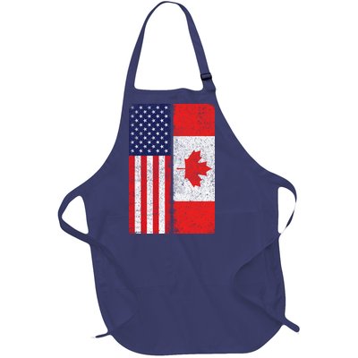 Vintage USA Canadian Flag Full-Length Apron With Pockets