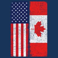 Vintage USA Canadian Flag Bucket Hat