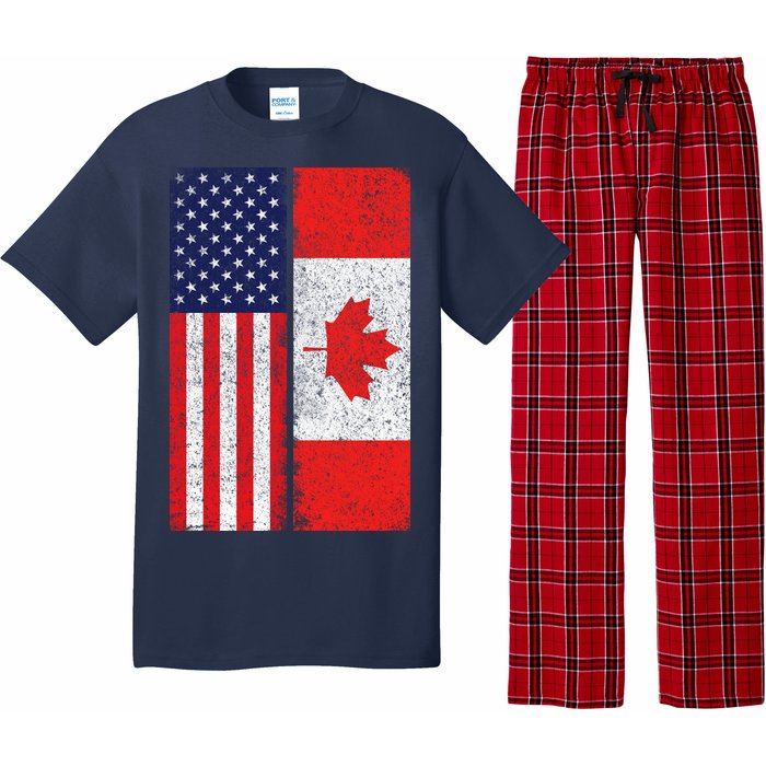 Vintage USA Canadian Flag Pajama Set