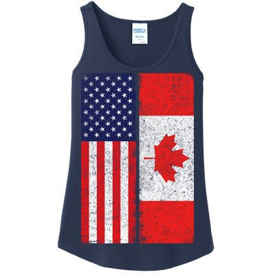 Vintage USA Canadian Flag Ladies Essential Tank