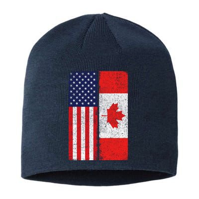 Vintage USA Canadian Flag Sustainable Beanie