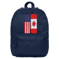 Vintage USA Canadian Flag 16 in Basic Backpack