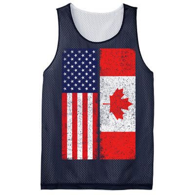 Vintage USA Canadian Flag Mesh Reversible Basketball Jersey Tank