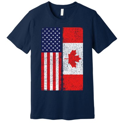 Vintage USA Canadian Flag Premium T-Shirt
