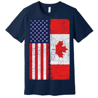 Vintage USA Canadian Flag Premium T-Shirt