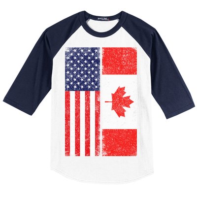 Vintage USA Canadian Flag Baseball Sleeve Shirt