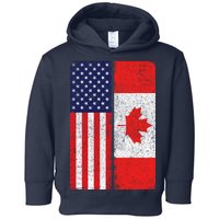 Vintage USA Canadian Flag Toddler Hoodie