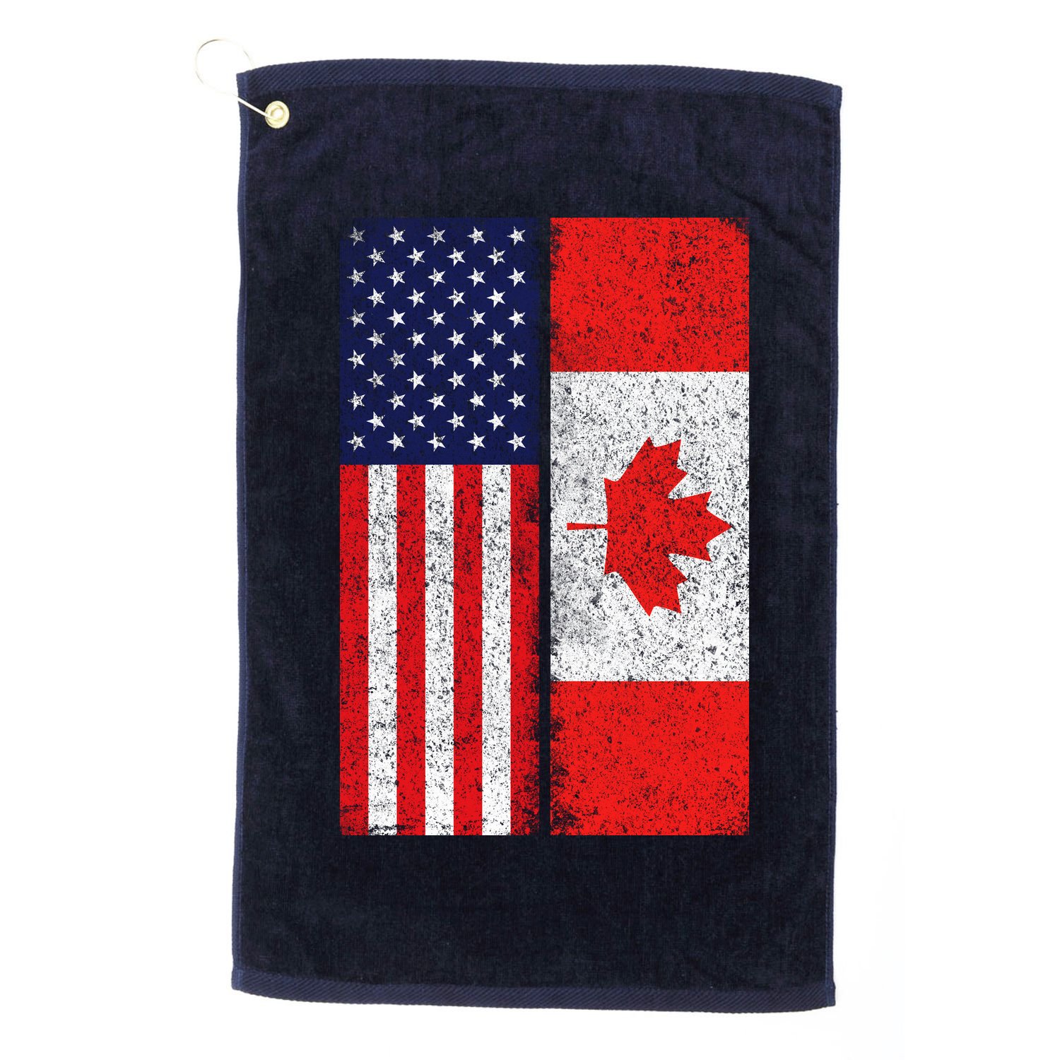 Vintage USA Canadian Flag Golf Towel