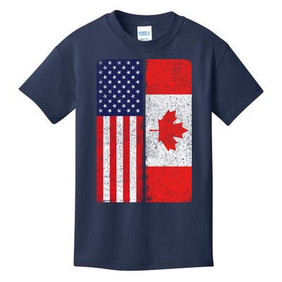 Vintage USA Canadian Flag Kids T-Shirt