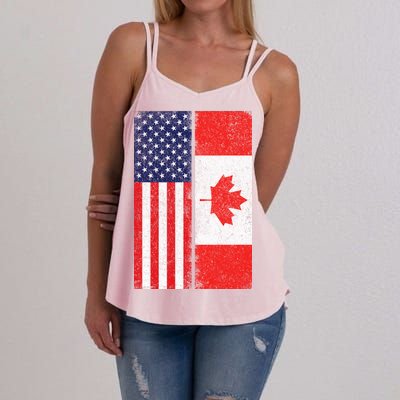 Vintage USA Canadian Flag Women's Strappy Tank