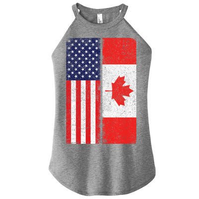 Vintage USA Canadian Flag Women's Perfect Tri Rocker Tank