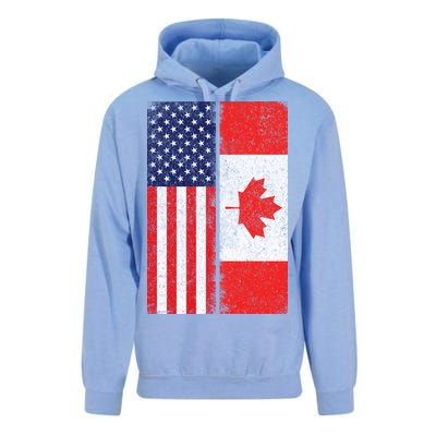 Vintage USA Canadian Flag Unisex Surf Hoodie