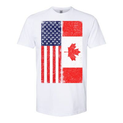 Vintage USA Canadian Flag Softstyle CVC T-Shirt