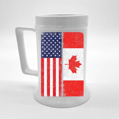 Vintage USA Canadian Flag Beer Stein