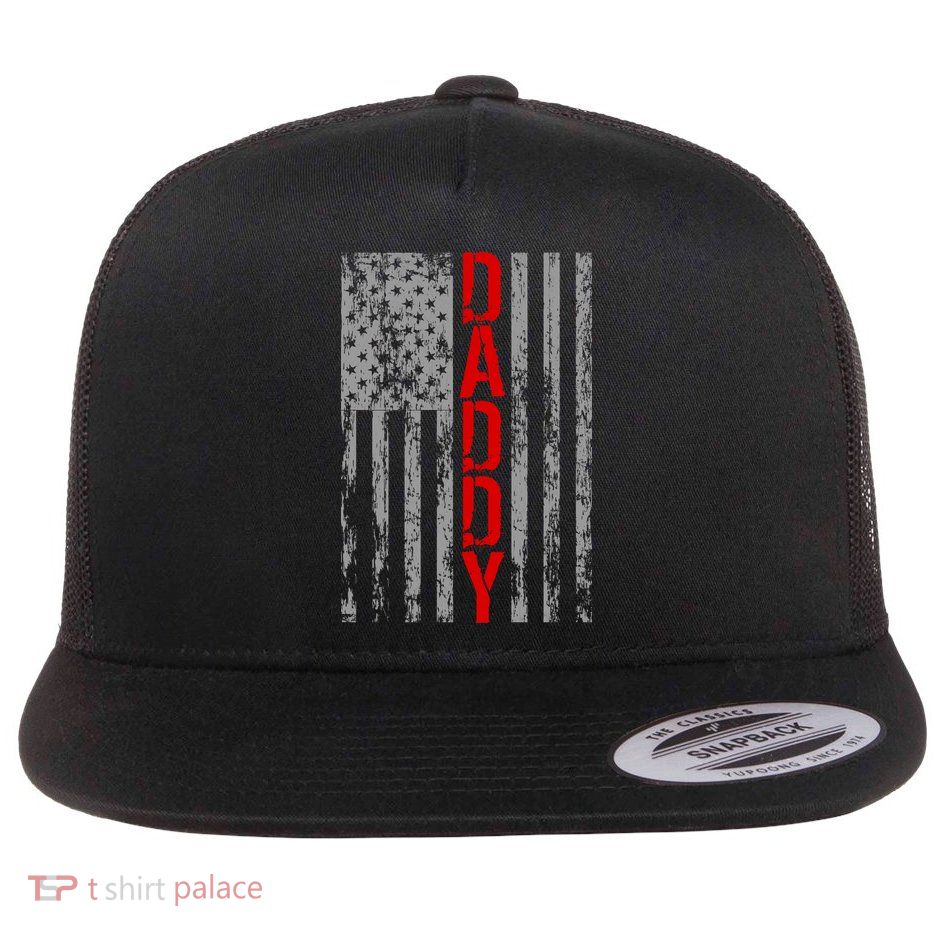 Vintage USA DADDY Retro Flag Flatbill Hat
