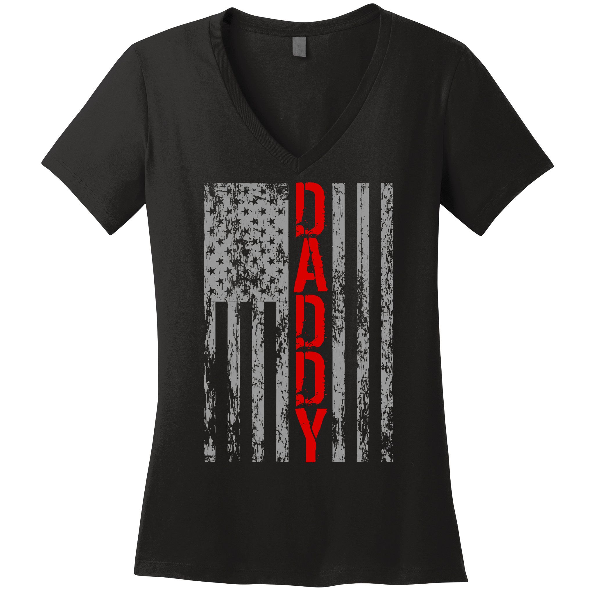Vintage USA DADDY Retro Flag Women's V-Neck T-Shirt