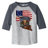 Vintage USA Flag Patriotic Drum Toddler Fine Jersey T-Shirt