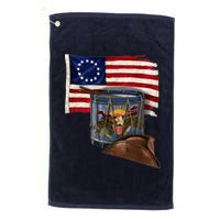 Vintage USA Flag Patriotic Drum Platinum Collection Golf Towel