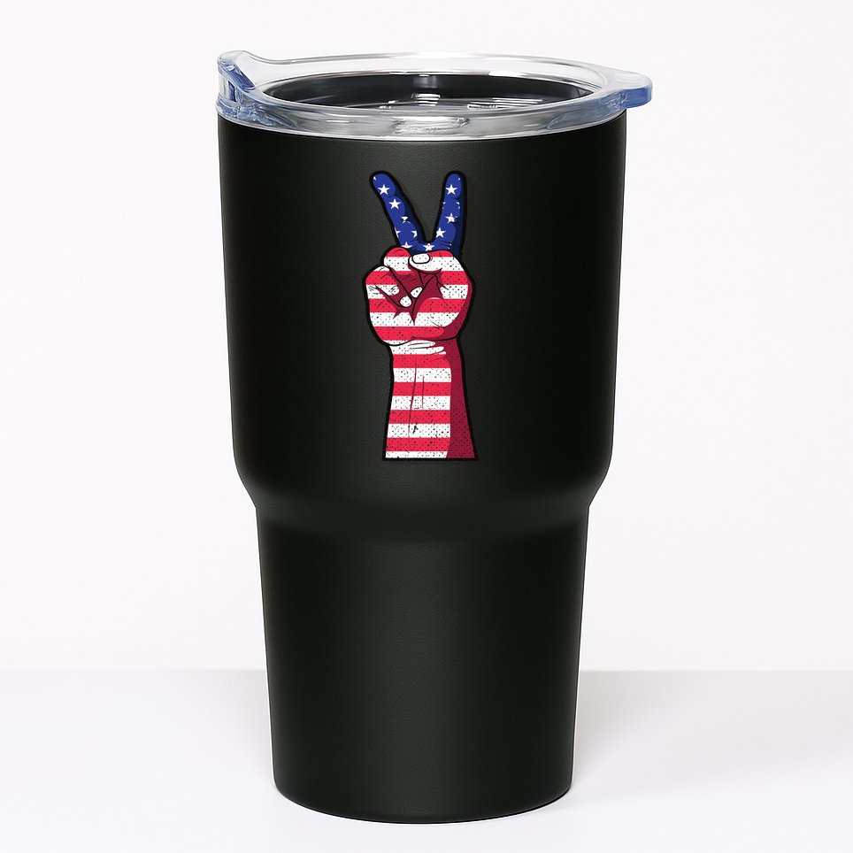 Vintage USA Peace Sign Tumbler