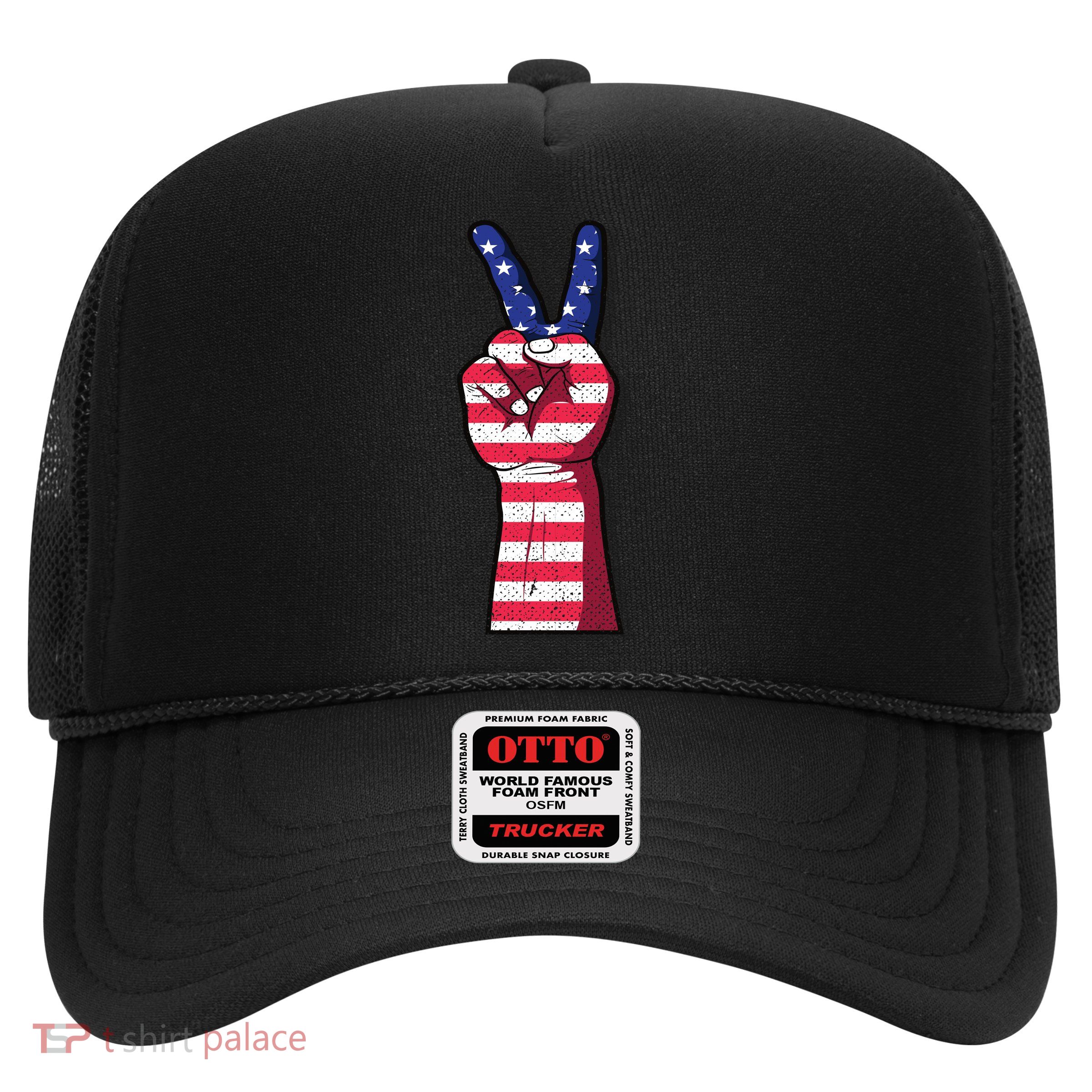 Vintage USA Peace Sign Trucker Hat