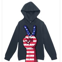 Vintage USA Peace Sign Urban Pullover Hoodie