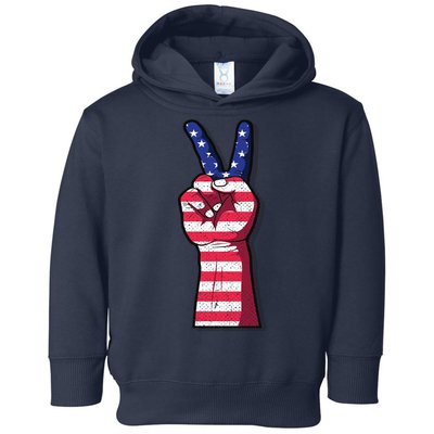 Vintage USA Peace Sign Toddler Hoodie
