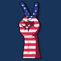 Vintage USA Peace Sign Kids T-Shirt
