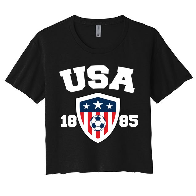 Vintage USA Soccer 1885 Crop Top