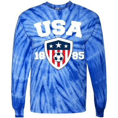 Vintage USA Soccer 1885 Tie-Dye Long Sleeve Shirt