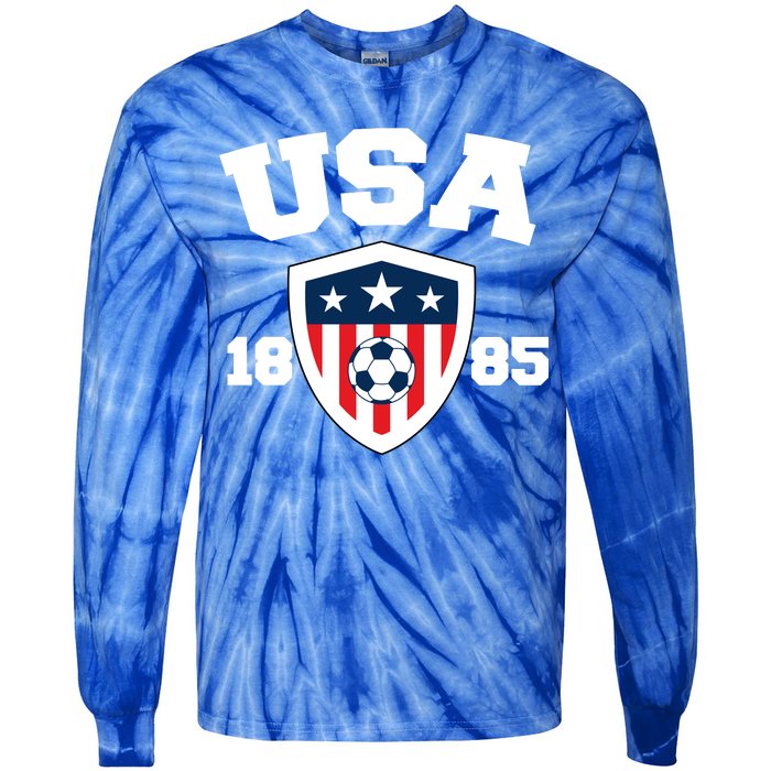 Vintage USA Soccer 1885 Tie-Dye Long Sleeve Shirt