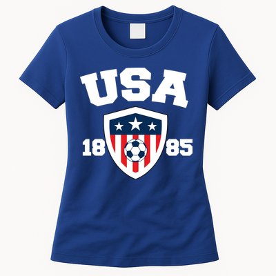 Vintage USA Soccer 1885 Womens T-Shirt