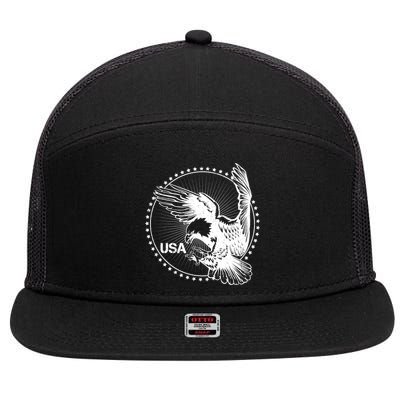 Vintage USA Star Eagle 7 Panel Mesh Trucker Snapback Hat