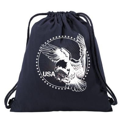 Vintage USA Star Eagle Drawstring Bag