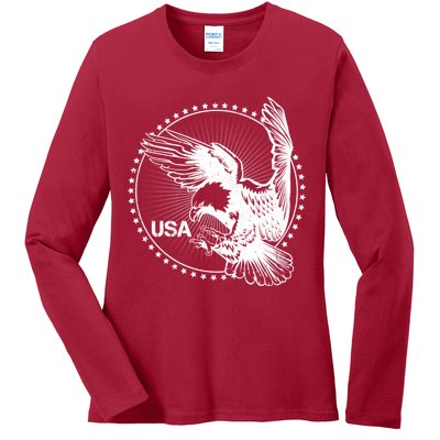 Vintage USA Star Eagle Ladies Long Sleeve Shirt