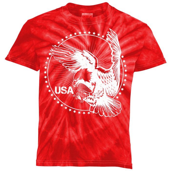 Vintage USA Star Eagle Kids Tie-Dye T-Shirt