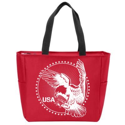 Vintage USA Star Eagle Zip Tote Bag