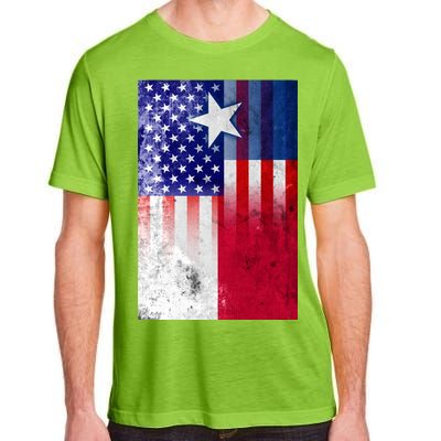 Vintage USA Texas American Flag Adult ChromaSoft Performance T-Shirt