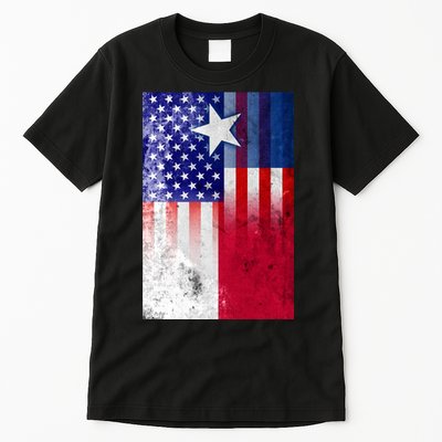 Vintage USA Texas American Flag Tall T-Shirt