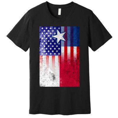 Vintage USA Texas American Flag Premium T-Shirt