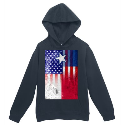 Vintage USA Texas American Flag Urban Pullover Hoodie