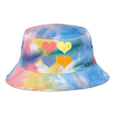 Vintage Valentine Day Hearts Tie Dye Newport Bucket Hat