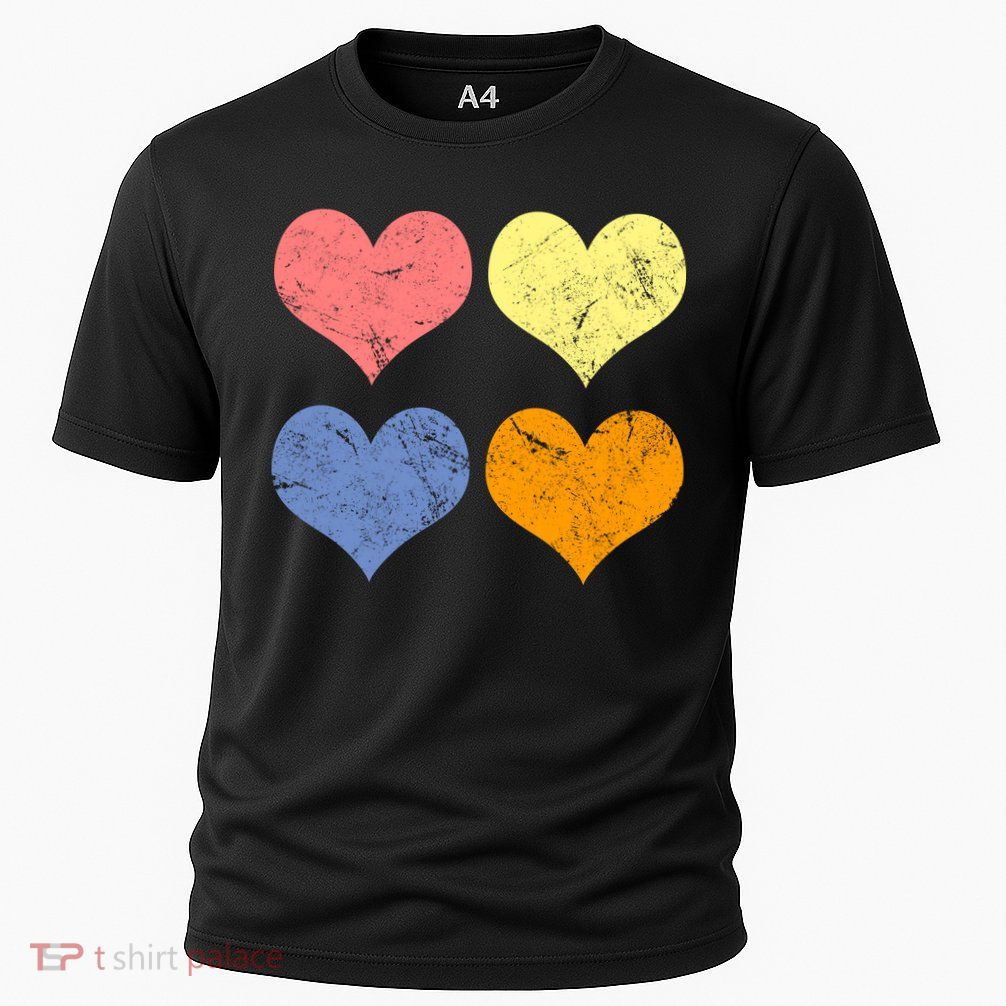 Vintage Valentine Day Hearts Performance Shirt
