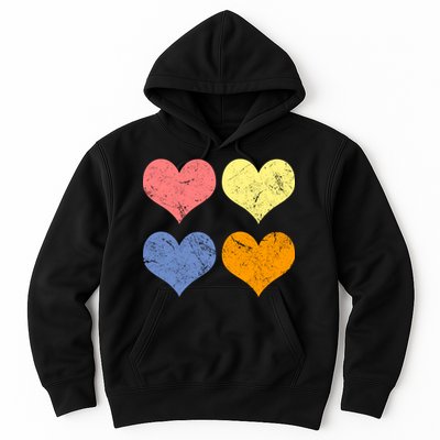 Vintage Valentine Day Hearts Hoodie